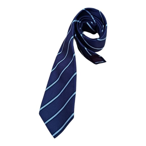 s-l400.jpg LUIGI BORRELLI 7FOLD Purple Striped Silk Tie ITALY 59\